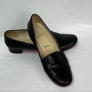 Black Christian Louboutin loafers, size 40